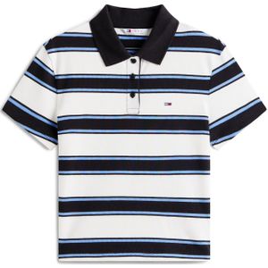 Tommy Jeans Shirt 'ESSENTIAL'  blauw / zwart / wit