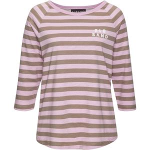 Elbsand - Shirt - Lichtroze - Gestreept - Driekwart Mouw