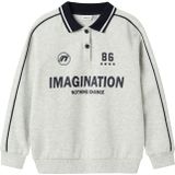 NAME IT - NKMKRIS - Sweatshirt - Lichtgrijs / Zwart