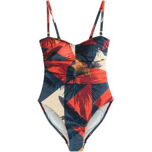 Next Badpak  crème / navy / donkeroranje