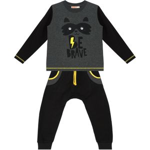 Denokids Trainingspak 'Be Brave'  antraciet