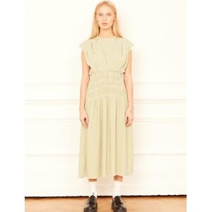 Aligne Jurk 'Desi'  kaki / wit