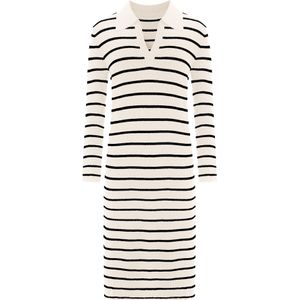 Imily Bela Gebreide jurk  beige / zwart