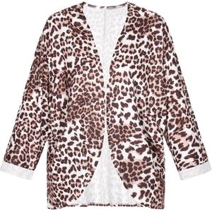 IZIA Gebreid vest  beige / bruin / wit