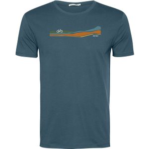 GREENBOMB Shirt 'Bike Step On'  marine / oranje