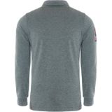 Carisma - Shirt - Grijs/Kersrood/Zwart - Katoen - Knoopsluiting, Polokraag, Lange Mouw