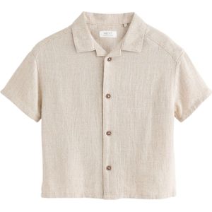 Next - Shirt - Natuurwit - Viscose - Kwartmouw