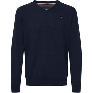 FQ1924 Trui 'FYNJARD'  navy / bloedrood / wit