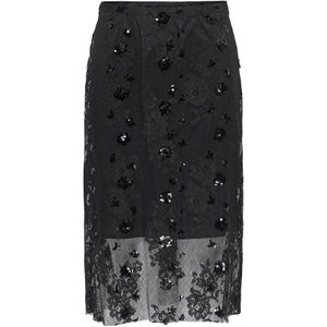 Onlsinna - Lange Rok - Midi-lengte - Geweven Stoffen - Pailletten Detail