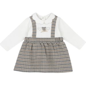 Chicco Jurk  beige / grijs / wit