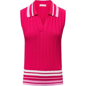 Liu Jo Gebreide top  framboos / lichtroze / wit