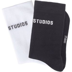 Copenhagen Studios - Tennissokken - Antraciet en Off White - Set van 2 Paar