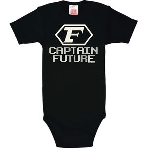 LOGOSHIRT Rompertje/body 'Captain Future'  beige / zwart