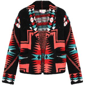 IZIA Gebreid vest  gemengde kleuren / zwart