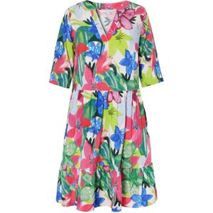 TATUUM Zomerjurk 'Netuno'  blauw / groen / lichtgroen / fuchsia