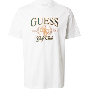 GUESS Shirt  taupe / goud / smaragd / wit