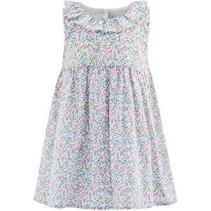 happy girls Jurk  lichtblauw / groen / neonroze / wit