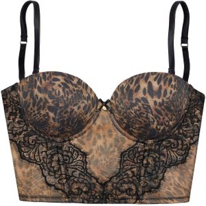 Soft-Mesh - Fijne Kant - Luipaard Gedessineerd - Afneembare Bandjes