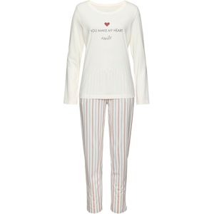 VIVANCE Pyjama  lichtblauw / oudroze / wit