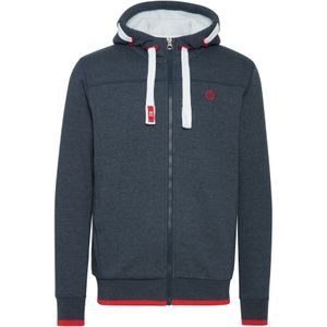 !Solid Sweatvest 'Benjamin'  donkerblauw / bloedrood / wit