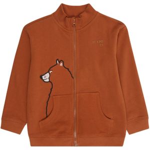 BLUE SEVEN Sweatvest  kastanjebruin / zwart / wit