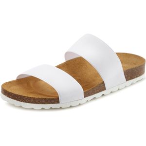 Merk - Model - Muiltjes - Effen - Textiel - Platte Hak