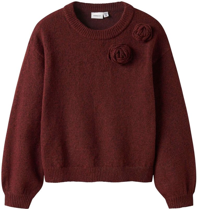 Gebreide Trui - Regular Fit - O-hals - Lange Mouwen - Pluizig Gebreid