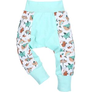 NINI Broek 'Sea'  lichtblauw / bruin / wit