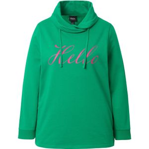 Ulla Popken Sweatshirt  donkergroen / pink