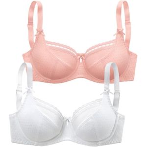 PETITE FLEUR BH  perzik / wit