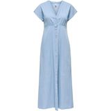 Onlnova - Lange Jurk - V-Hals - Korte Mouwen - Regular Fit