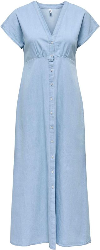 Onlnova - Lange Jurk - V-Hals - Korte Mouwen - Regular Fit