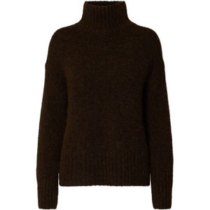 Selected - Gabriella - Gebreide Trui - Hoge Hals - Lange Mouwen - Relaxte Pasvorm