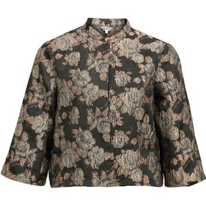 OBJECT Blouse 'OBJJUNA'  beige / zwart / zilver