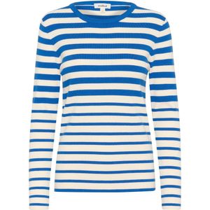 SOAKED IN LUXURY Trui 'Spina'  azuur / offwhite