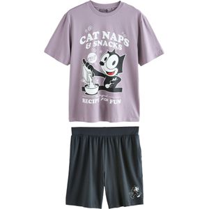 Next Pyjama kort 'Felix'  sering / rood / zwart / wit