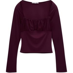 Pull&Bear Shirt  bordeaux