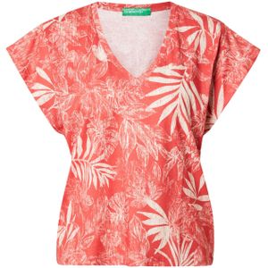 UNITED COLORS OF BENETTON Shirt  beige / oranjerood