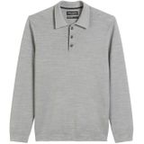 Marc O'Polo - Herenpoloshirt - Effen - Regular Fit - Lange Mouwen - Puur Katoen