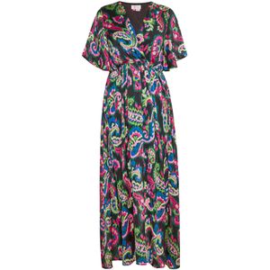 IZIA Jurk  blauw / kiwi / pink / zwart