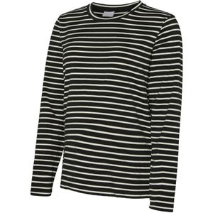 MAMALICIOUS - MLamila Vita - Shirt - Zwart/Wit - Lange Mouwen