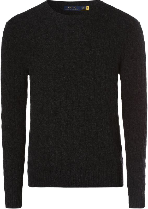 POLO RALPH LAUREN - Trui - Grijs - Wol en Kasjmier - Kabelmotief