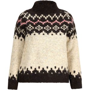Jalene Trui  beige / pink / zwart