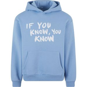 Mister Tee Sweatshirt 'If You Know'  lichtblauw / wit