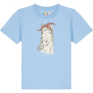 watabout.kids Shirt 'Pferd'  lichtblauw / lichtgrijs