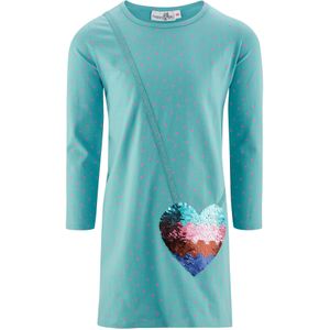 happy girls Jurk  aqua / royal blue/koningsblauw / pink / zwart