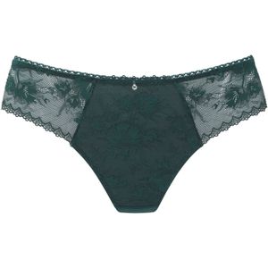Lascana - String - Dennengroen - Bloemige Transparante Kant