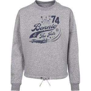 F4NT4STIC Sweatshirt 'Elton John Bennie And The Jets'  donkerblauw / grijs gemêleerd