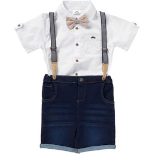 Little Gent Set 'Classic'  beige / blauw denim / wit