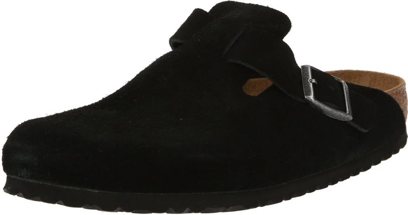 Birkenstock - Boston - Klompen - Zwart - Suède